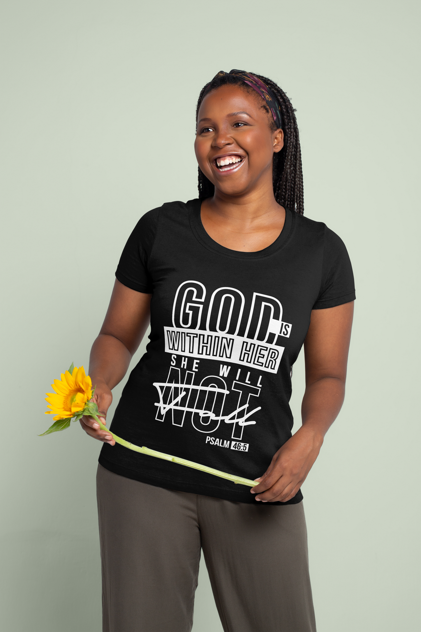 God is within her she will not fall T-Shirt - Kingdom Women